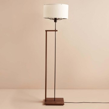Lampadaire AYD 1xE27/40W/230V marron/blanc