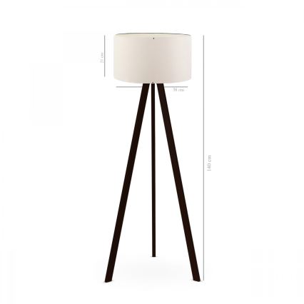 Lampadaire AYD 1xE27/40W/230V marron/blanc