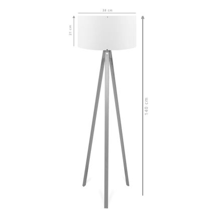 Lampadaire AYD 1xE27/40W/230V marron/gris