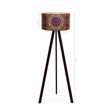 Lampadaire AYD 1xE27/40W/230V marron/multicolore