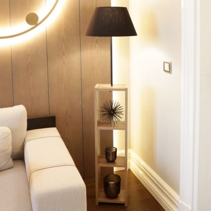 Lampadaire AYD 1xE27/40W/230V marron/noir