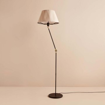 Lampadaire AYD 1xE27/40W/230V noir/beige