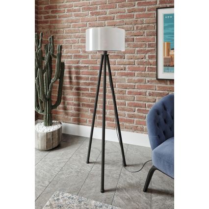 Lampadaire AYD 1xE27/40W/230V noir/blanc