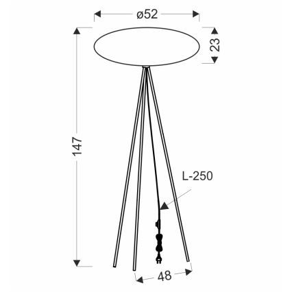 Lampadaire CAFEE 1xE27/40W/230V beige/noir