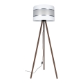 Lampadaire CORAL 1xE27/60W/230V marron/blanc/chrome mat