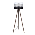 Lampadaire CORAL 1xE27/60W/230V marron/noir/blanc/chrome mat