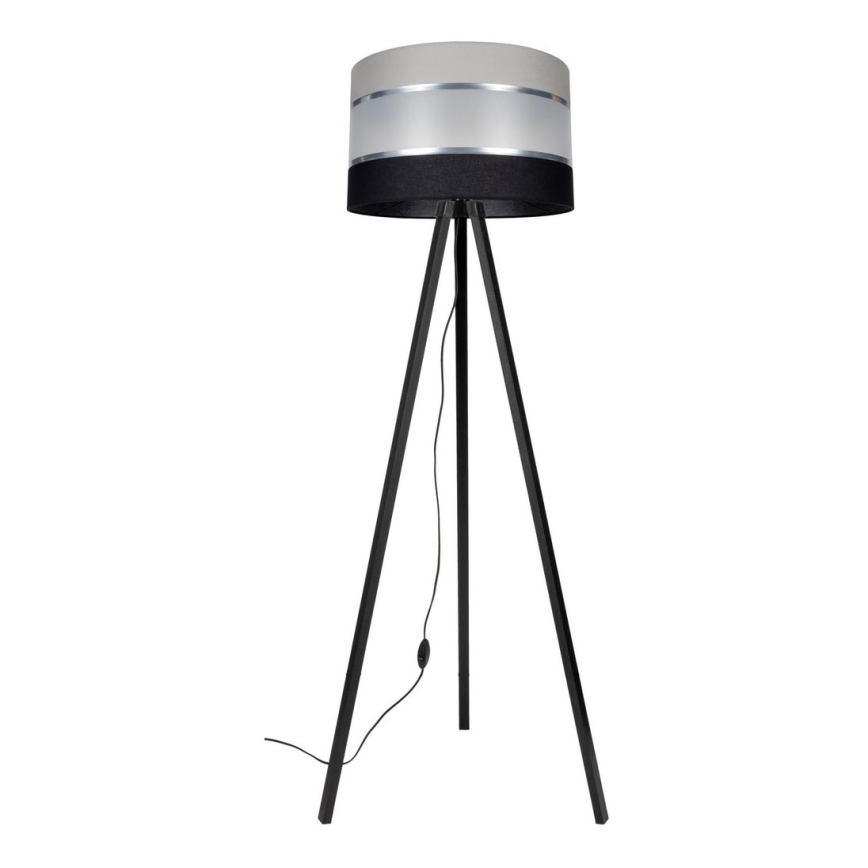 Lampadaire CORAL 1xE27/60W/230V wenge/noir/gris/chrome mat