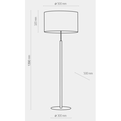 Lampadaire DEVA 1xE27/25W/230V gris