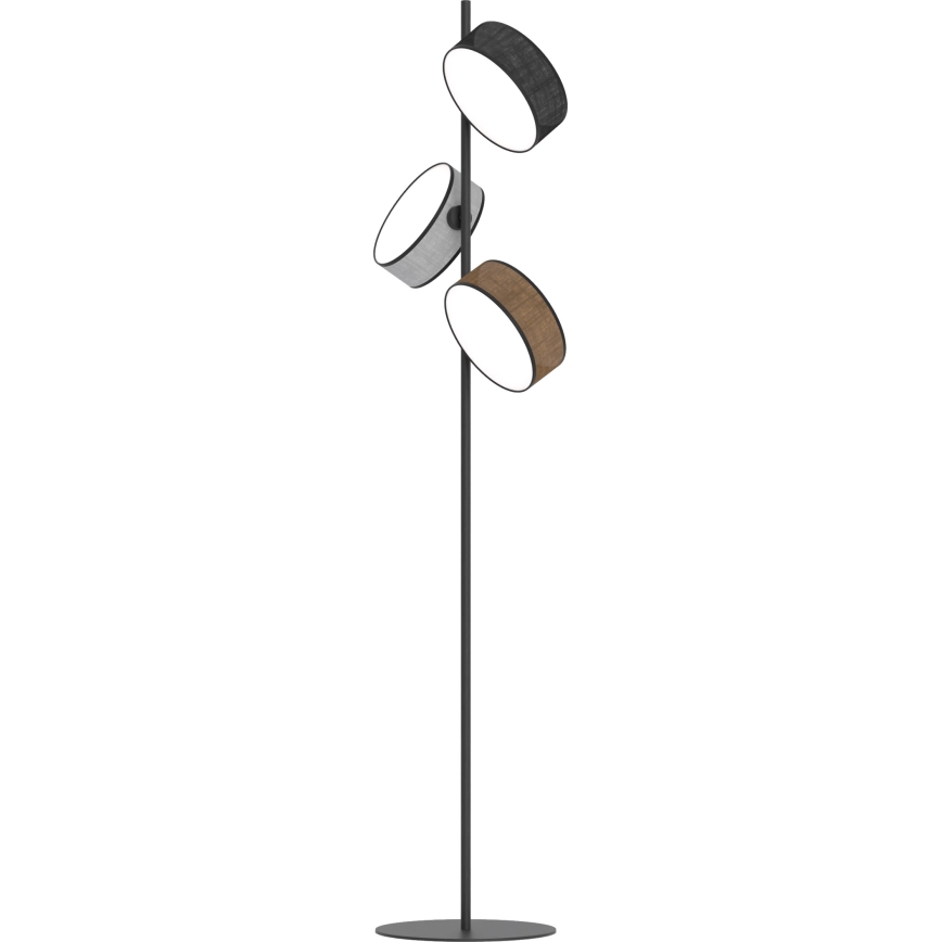 Lampadaire DRUMZ 3xE14/10W/230V noir/marron/gris