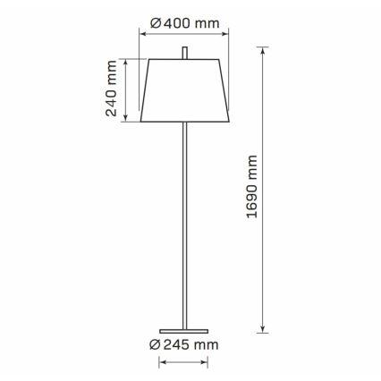 Lampadaire ELENA 1xE27/20W/230V blanc