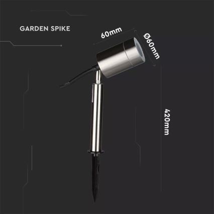 Lampadaire extérieur 1xGU10/35W/230V IP44