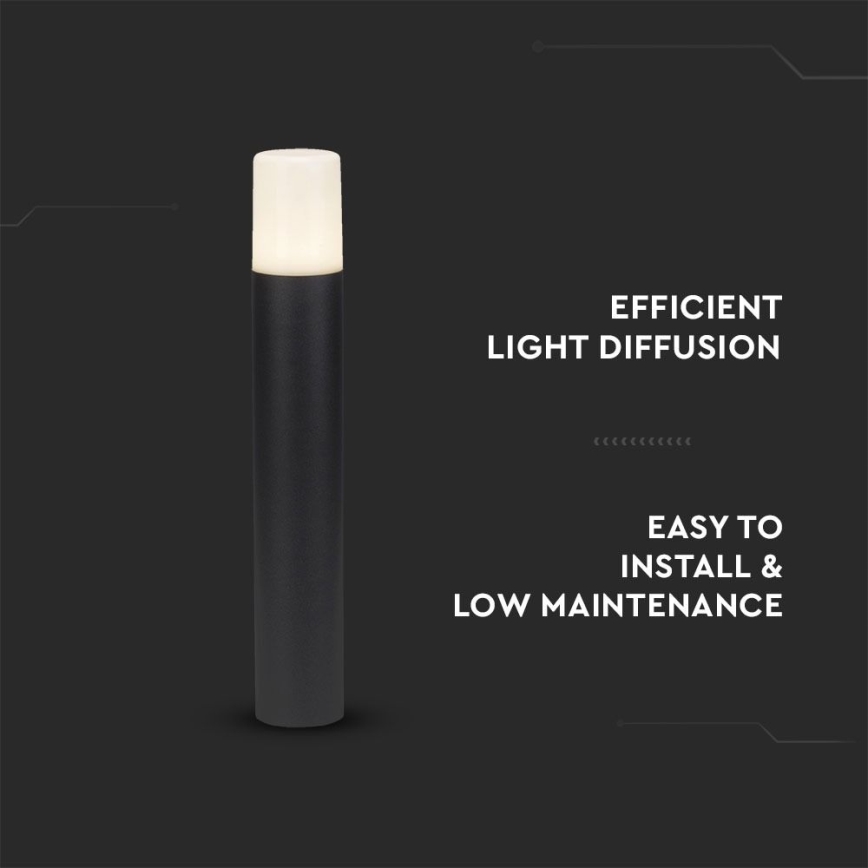 Lampadaire extérieur 1xGU10/35W/230V IP54 50 cm noir
