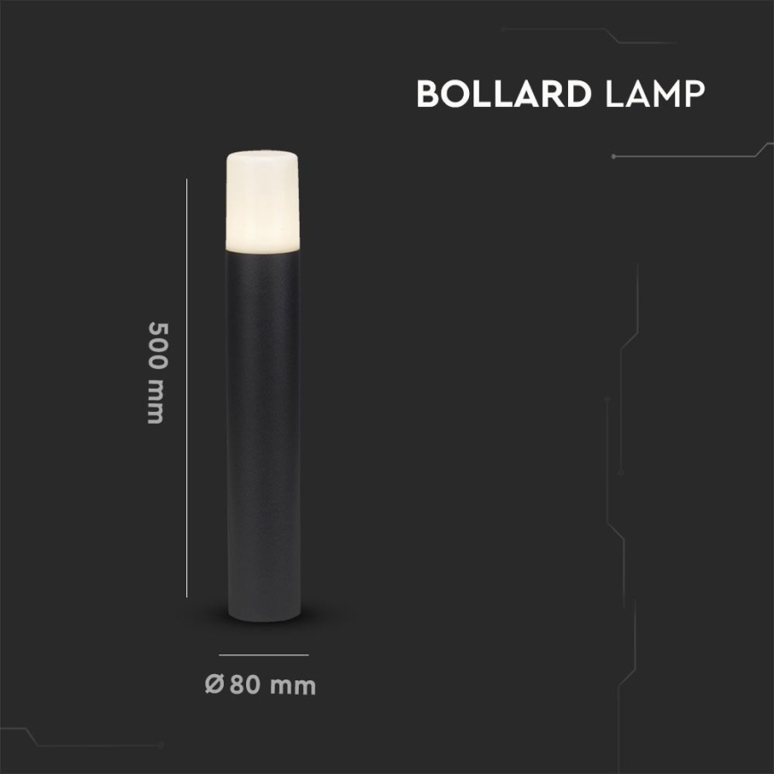 Lampadaire extérieur 1xGU10/35W/230V IP54 50 cm noir