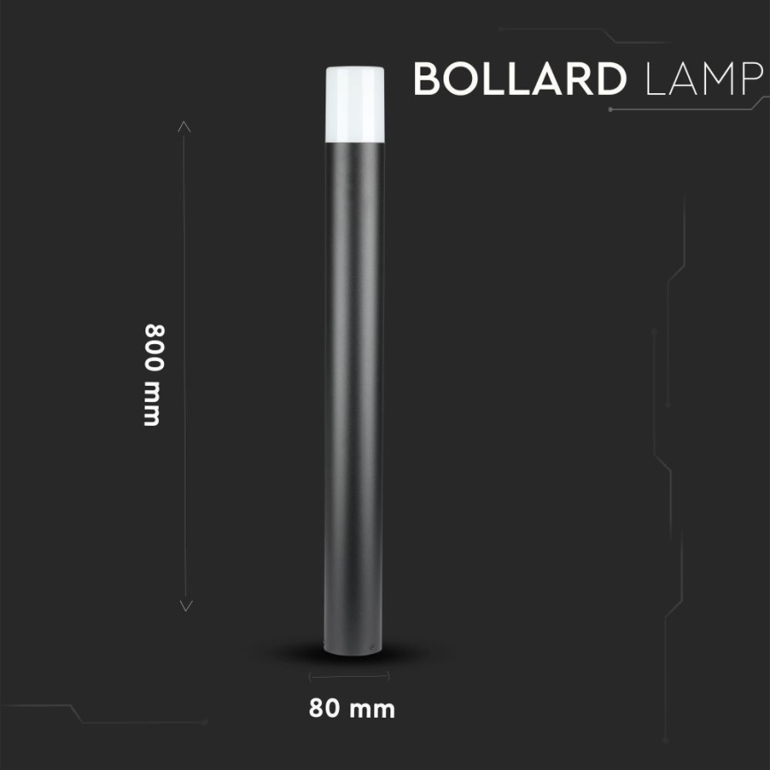 Lampadaire extérieur 1xGU10/35W/230V IP54 80 cm noir