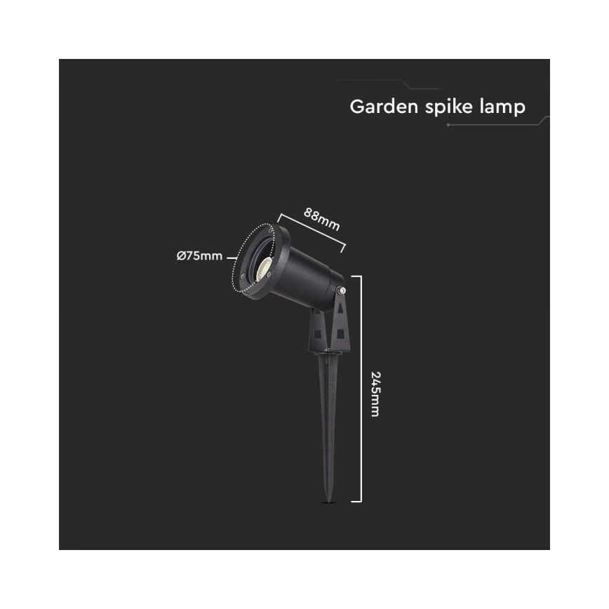 Lampadaire extérieur 1xGU10/35W/230V IP65