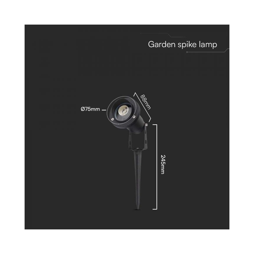 Lampadaire extérieur 1xGU10/35W/230V IP65