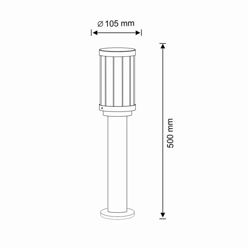 Lampadaire extérieur FIORD 1xE27/10W/230V IP44