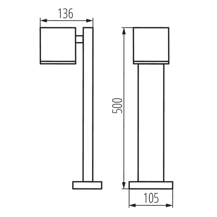 Lampadaire extérieur GORI 1xGU10/35W/230V IP44