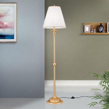 Lampadaire FONSA 1xE27/60W/230V blanc/doré