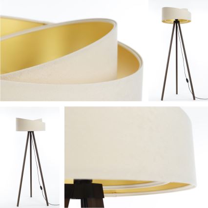 Lampadaire GALAXY 1xE27/60W/230V crème/marron