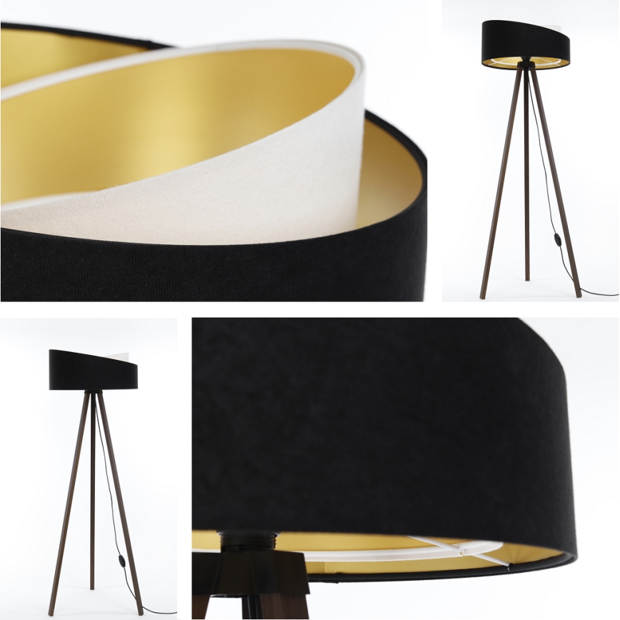 Lampadaire GALAXY 1xE27/60W/230V noir/marron