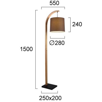 Lampadaire HANA 1xE27/40W/230V marron