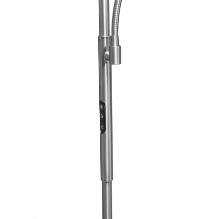 Lampadaire LED dimmable NORA LED/25W/230V 2200/3000/4000K + LED/5W 3000K chrome mat + télécommande