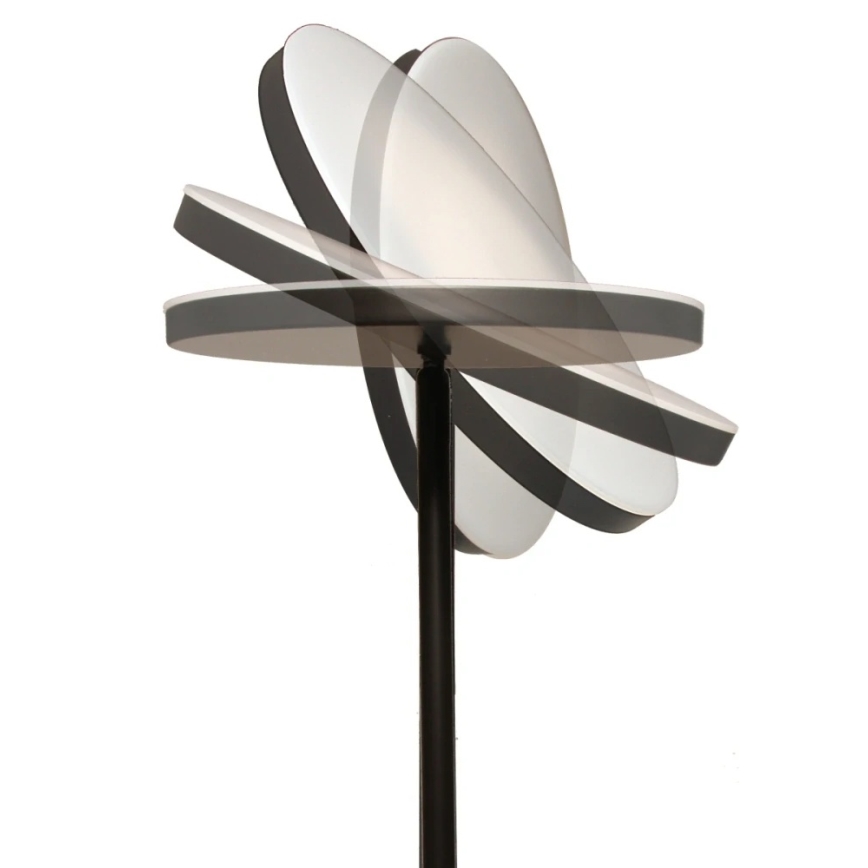 Lampadaire LED NORA à intensité réglable — LED 25 W, 230 V, 2200/3000/4000 K + LED 5 W 3000 K, noir, avec télécommande