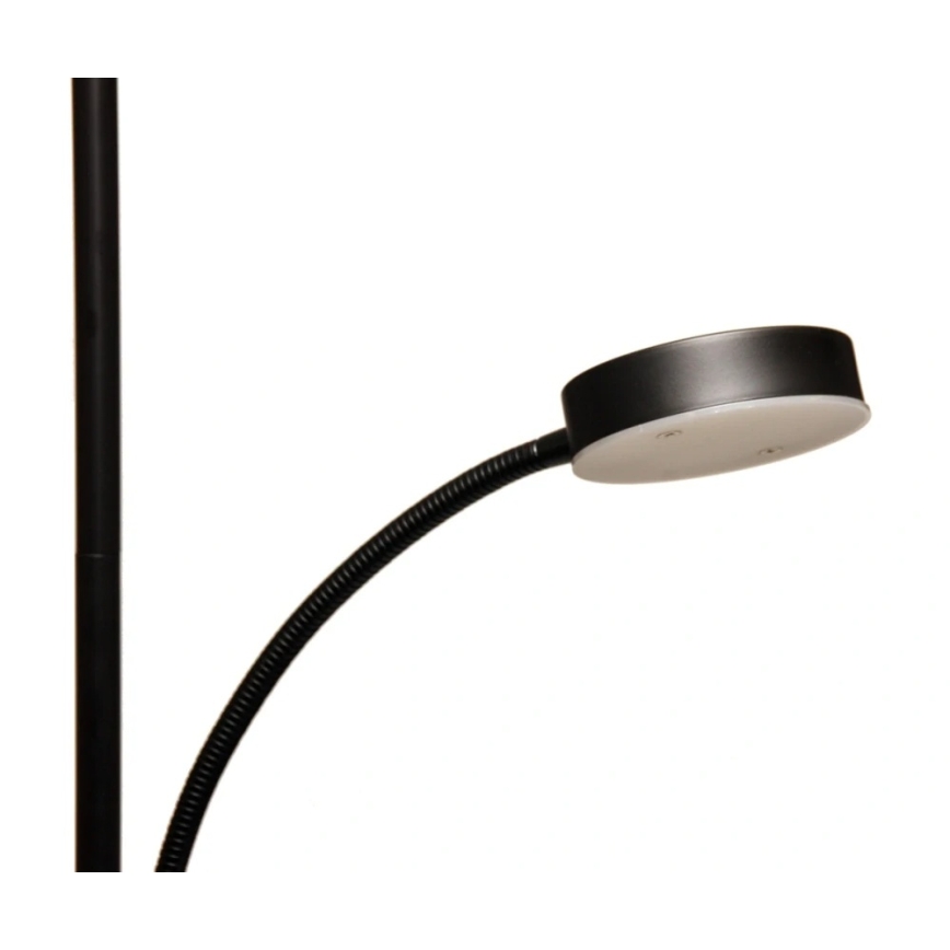 Lampadaire LED NORA à intensité réglable — LED 25 W, 230 V, 2200/3000/4000 K + LED 5 W 3000 K, noir, avec télécommande