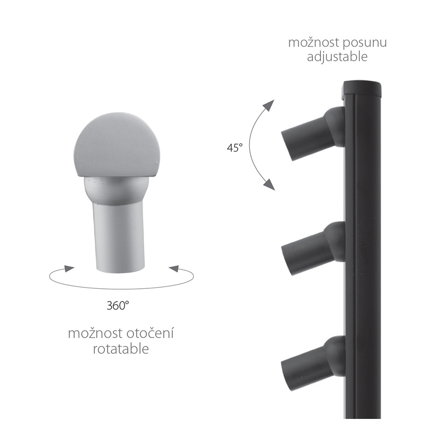 Lampadaire LED PICCO 3xLED/5,4W/500mA