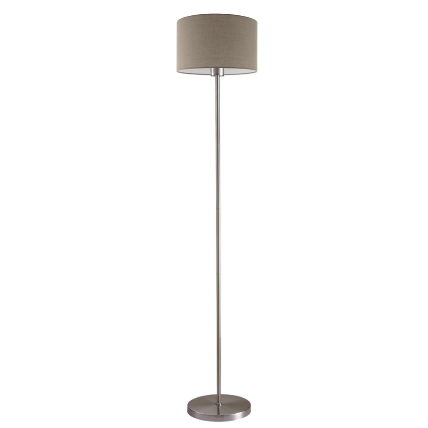 Lampadaire LED TUNJA 1xE27/20W/230V Ø 30 cm chrome mat/taupe