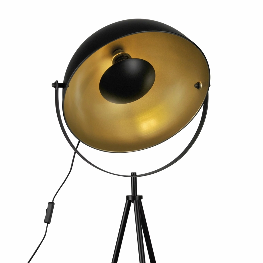 Lampadaire MATYLDA 1xE27/20W/230V noir/doré