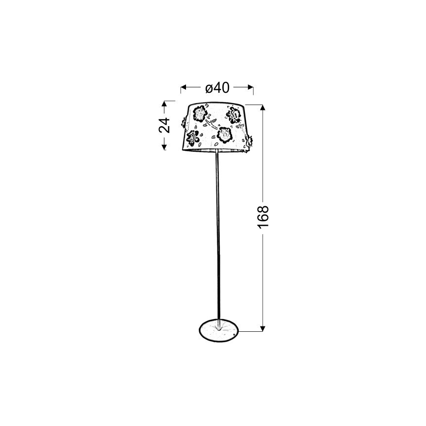 Lampadaire ROSA 3xE14/40W/230V blanc