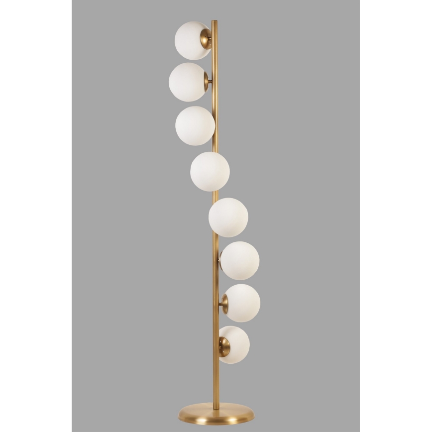 Lampadaire SIMAY 8xE27/40W/230V doré/blanc