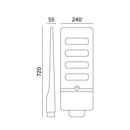 Lampadaire solaire extérieur dimmable URBI LED/11W/3,2V 6500K 15000 mAh IP54 avec capteur + télécommande