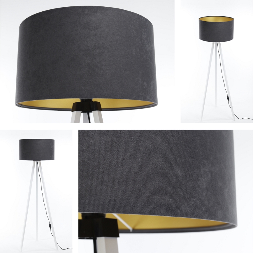 Lampadaire STANDART 1xE27/60W/230V gris/blanc