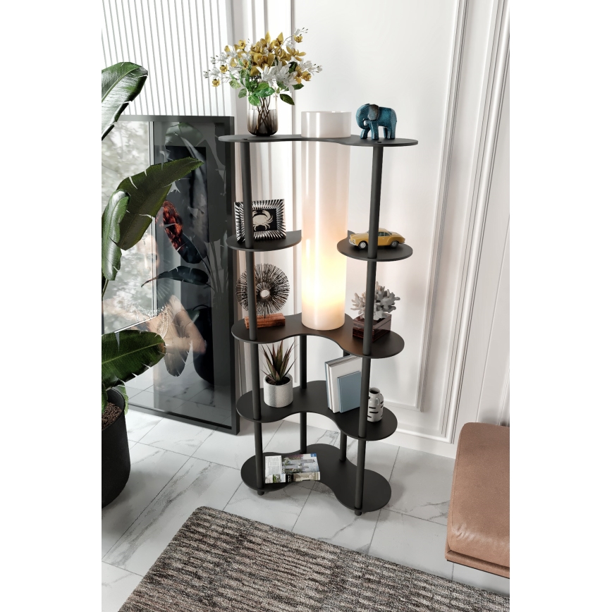Lampadaire sur pied avec étagères NOTO 1xE27/40W/230V noir