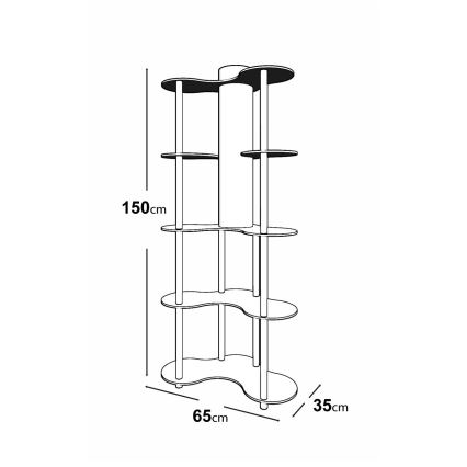 Lampadaire sur pied avec étagères NOTO 1xE27/40W/230V noir