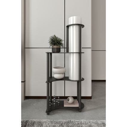 Lampadaire sur pied avec tablettes NOTO, 1xE27/40W/230V, noir