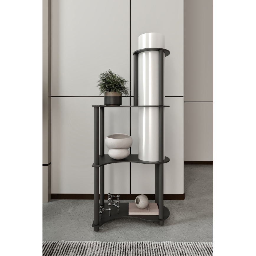 Lampadaire sur pied avec tablettes NOTO, 1xE27/40W/230V, noir