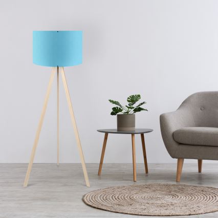 Lampadaire sur pied AYD 1xE27/40W/230V bleu/beige