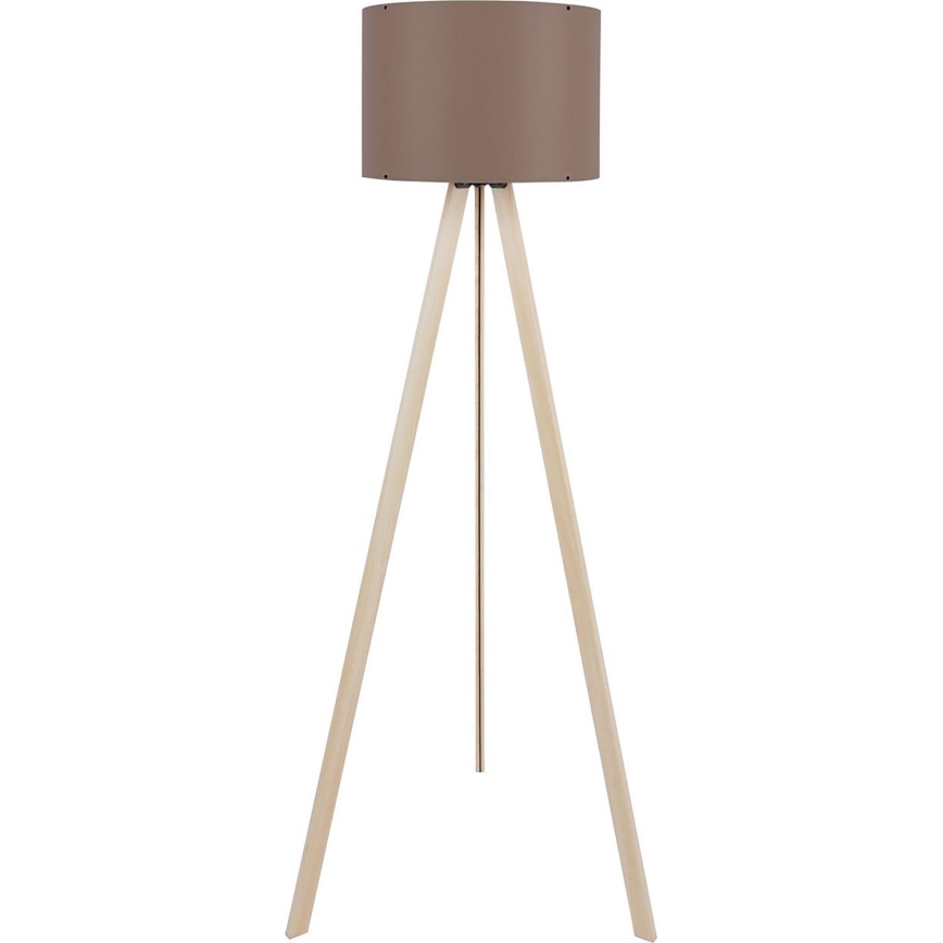 Lampadaire sur pied AYD 1xE27/40W/230V marron/beige