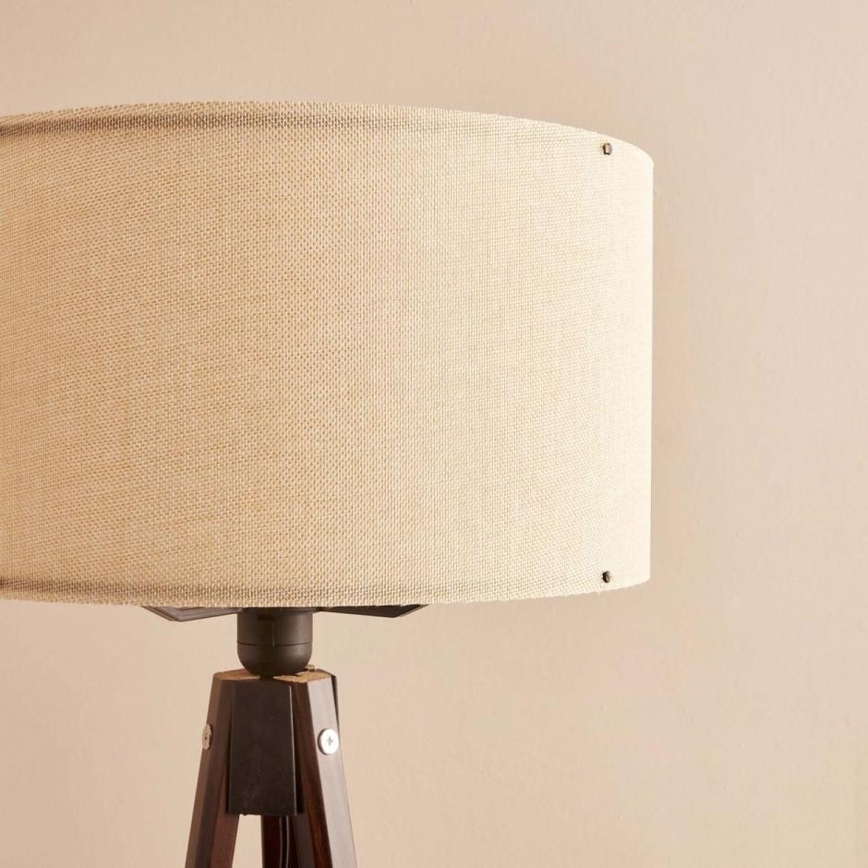 Lampadaire sur pied AYD 1xE27/40W/230V marron/beige