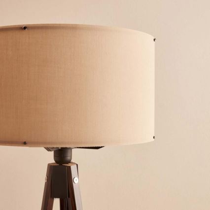 Lampadaire sur pied AYD 1xE27/40W/230V marron/beige