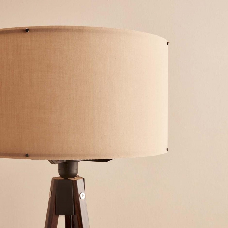 Lampadaire sur pied AYD 1xE27/40W/230V marron/beige