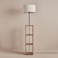 Lampadaire sur pied AYD 1xE27/40W/230V marron/blanc