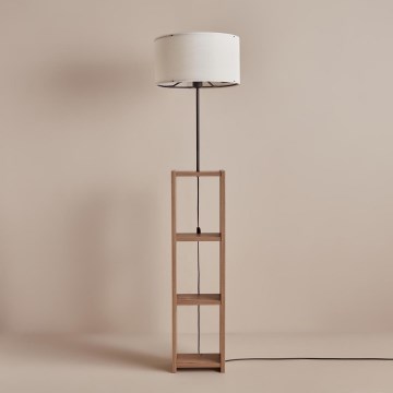 Lampadaire sur pied AYD 1xE27/40W/230V marron/blanc