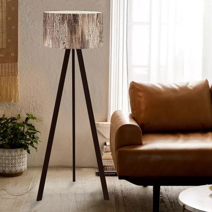 Lampadaire sur pied AYD 1xE27/40W/230V marron
