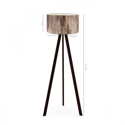 Lampadaire sur pied AYD 1xE27/40W/230V marron