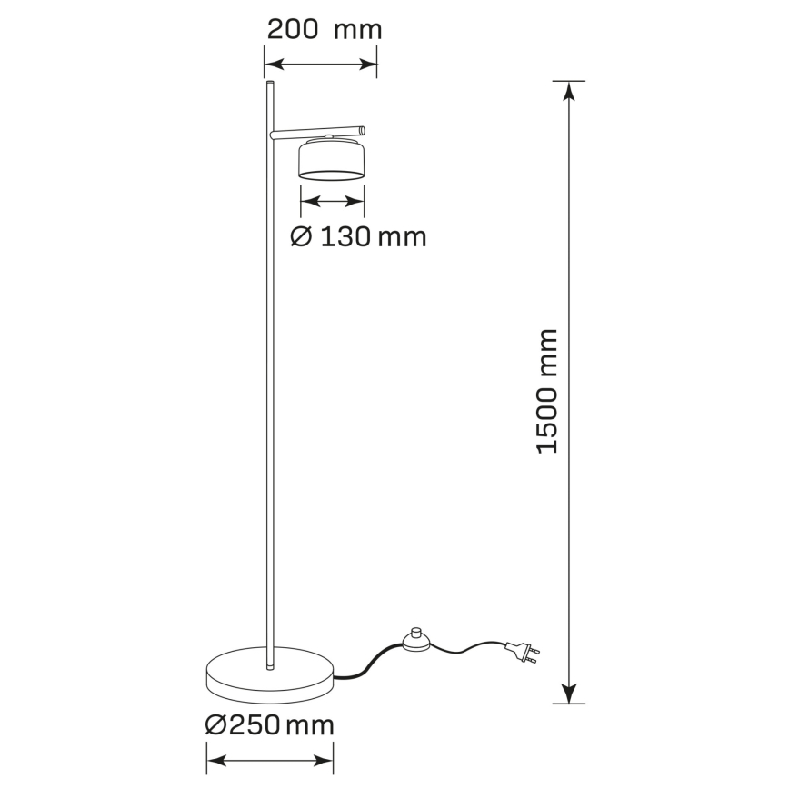 Lampadaire sur pied LED OFELIA 1xGX53/6W/230V noir/fumé